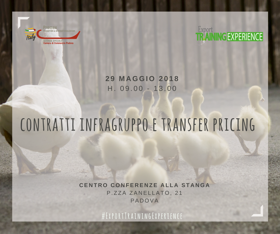 E.T.E. "Contratti infragruppo e transfer pricing" (Padova, 29 maggio 2018)