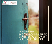 Incontro gratuito | Start Export Days . Gli strumenti ICE -  Agenzia per l'internazionalizzazione delle imprese - (Padova, 28 maggio 2019)