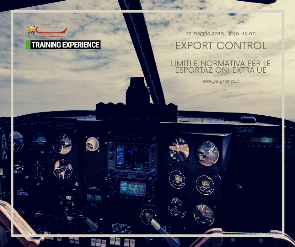 T.E.w. Export control|Limiti e normativa per le esportazioni extra UE (25.05.20)